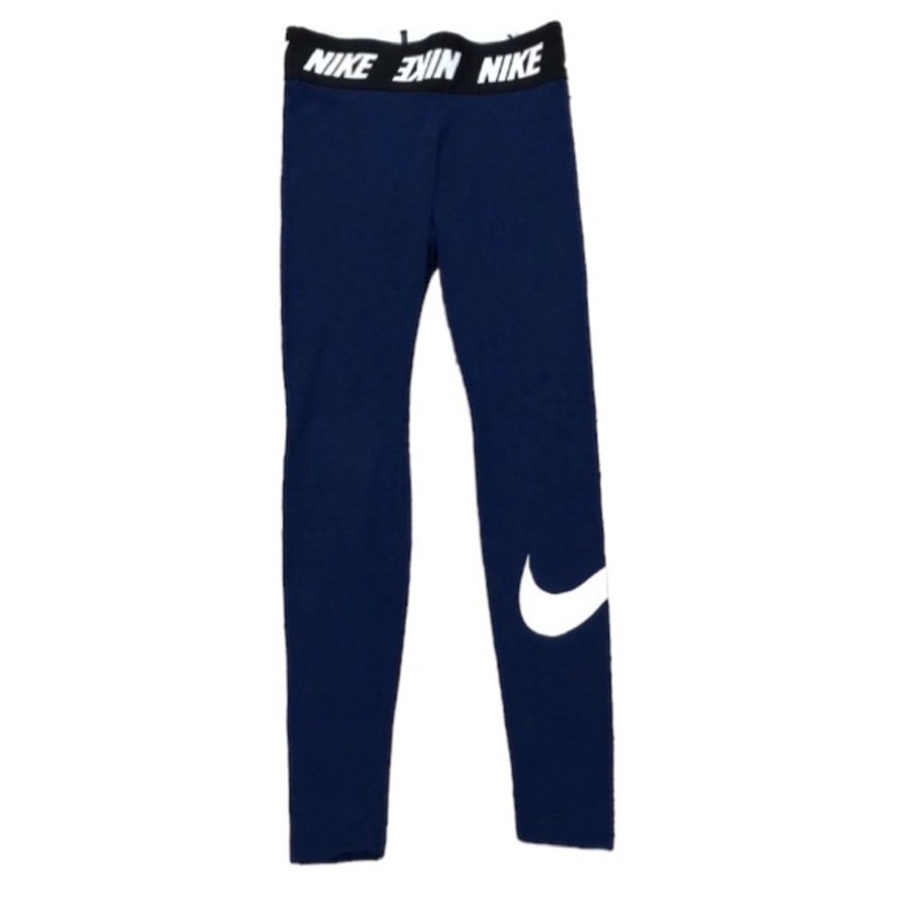 Nike High Waisted Club Leggings Size XS Navy Blue Cotton
